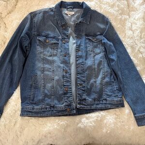 English Laundry Denim Trucker Jacket Men's Large Blue Medium Washed Casual